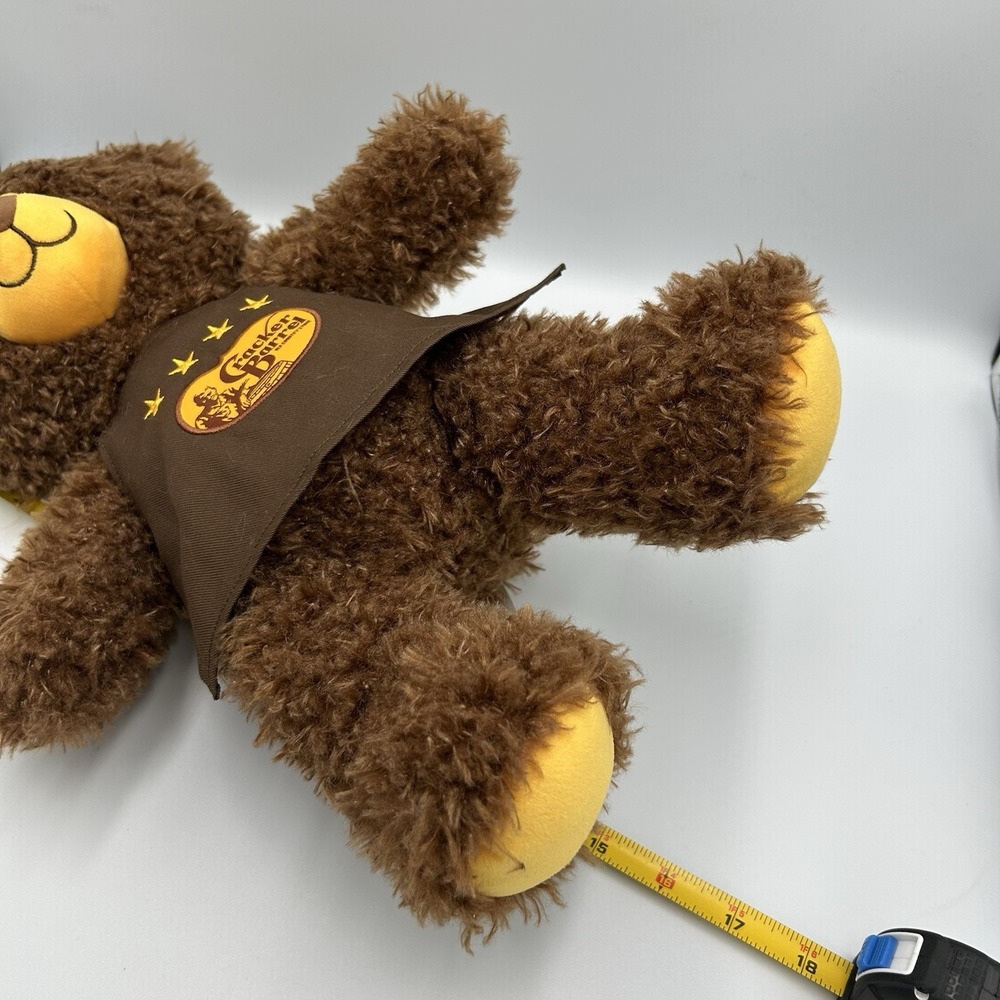 Cracker Barrel Employee Brown Teddy Bear With Apron Plush Stuffed Animal Toy - Picture 7 of 7